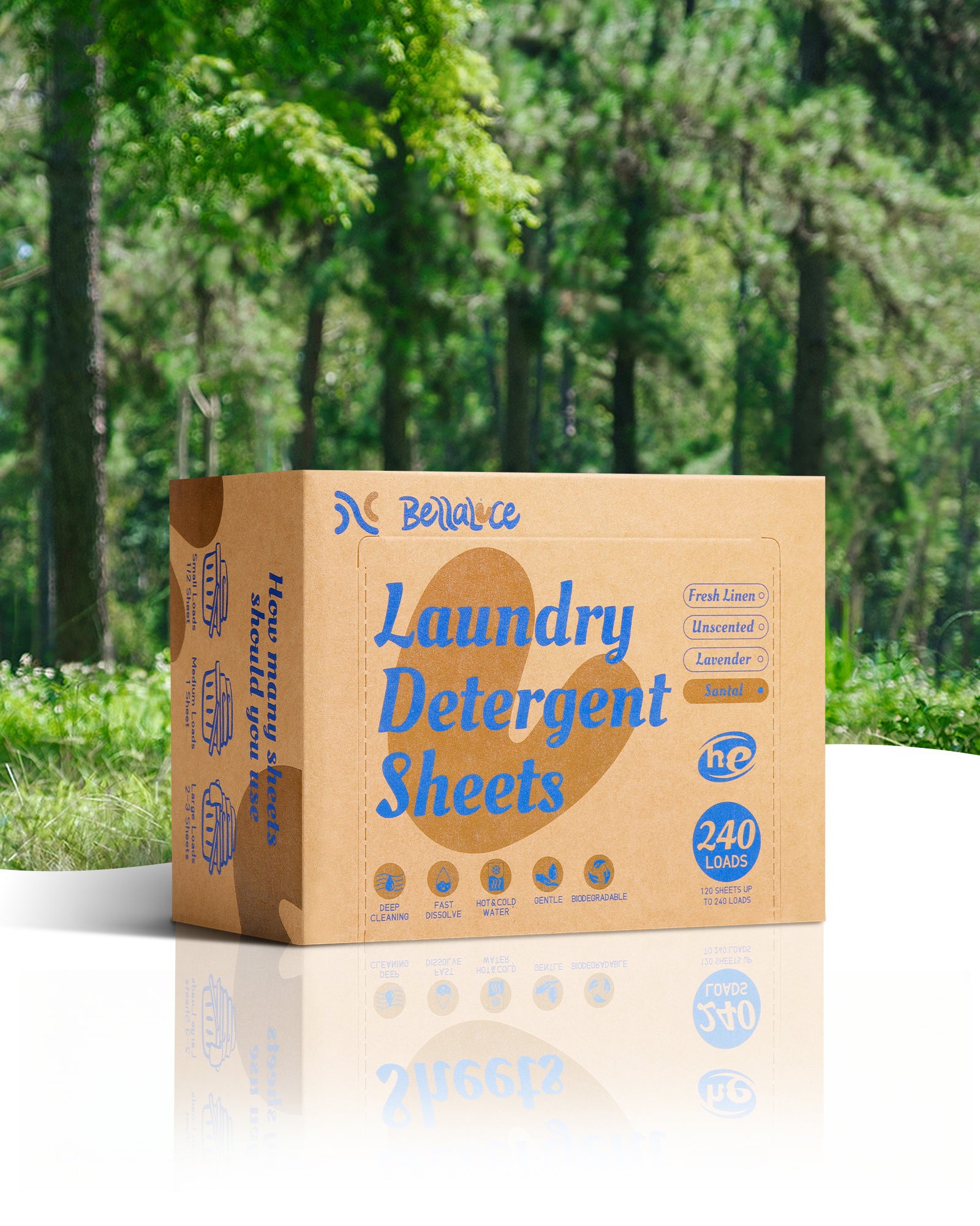 Laundry Detergent Sheet-Santal(240 Loads)