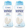 BellaLuce 2 Pack Laundry Scent Booster Beads, Fresh Ocean Breeze, 48 oz Total, 12 Weeks Long-Lasting Fragrance, 2-in-1 Odor Eliminator, Safe for All Fabrics & HE Washers