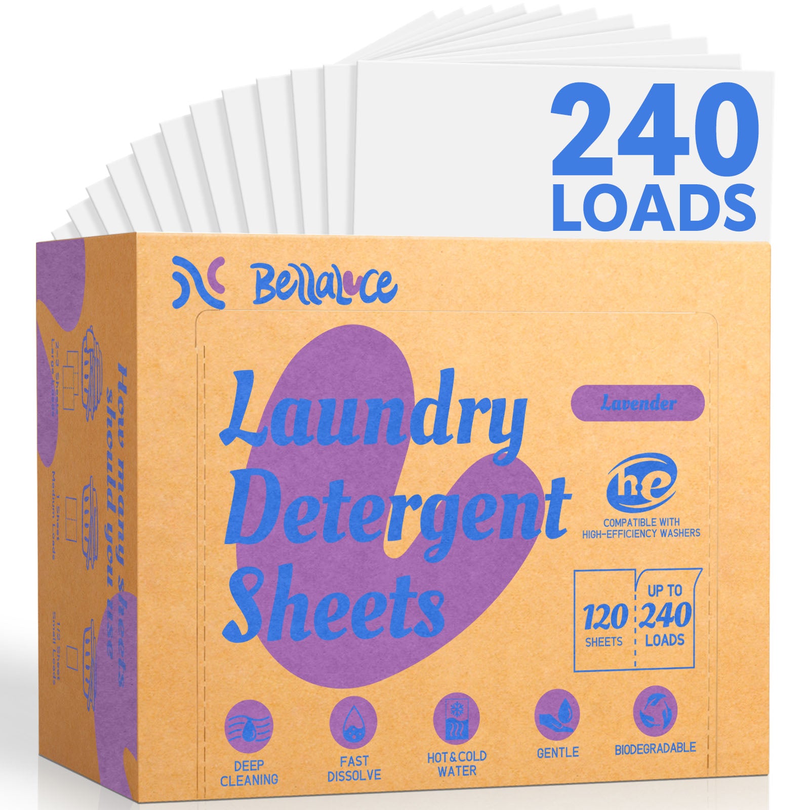 Laundry Detergent Sheets-Lavender(240 Loads)