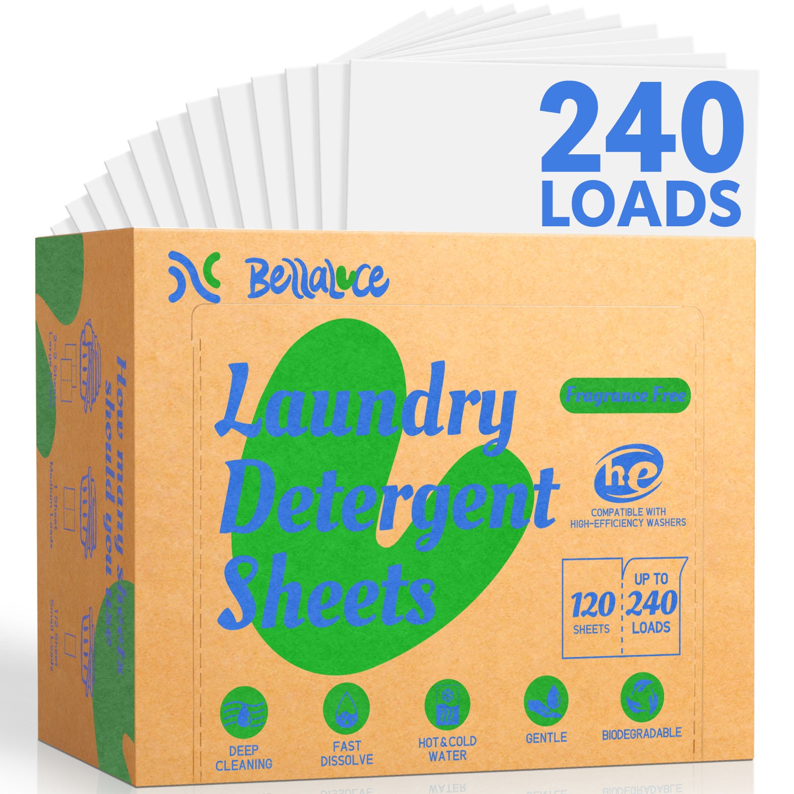 Laundry Detergent Sheets-Unscented(240 Loads)