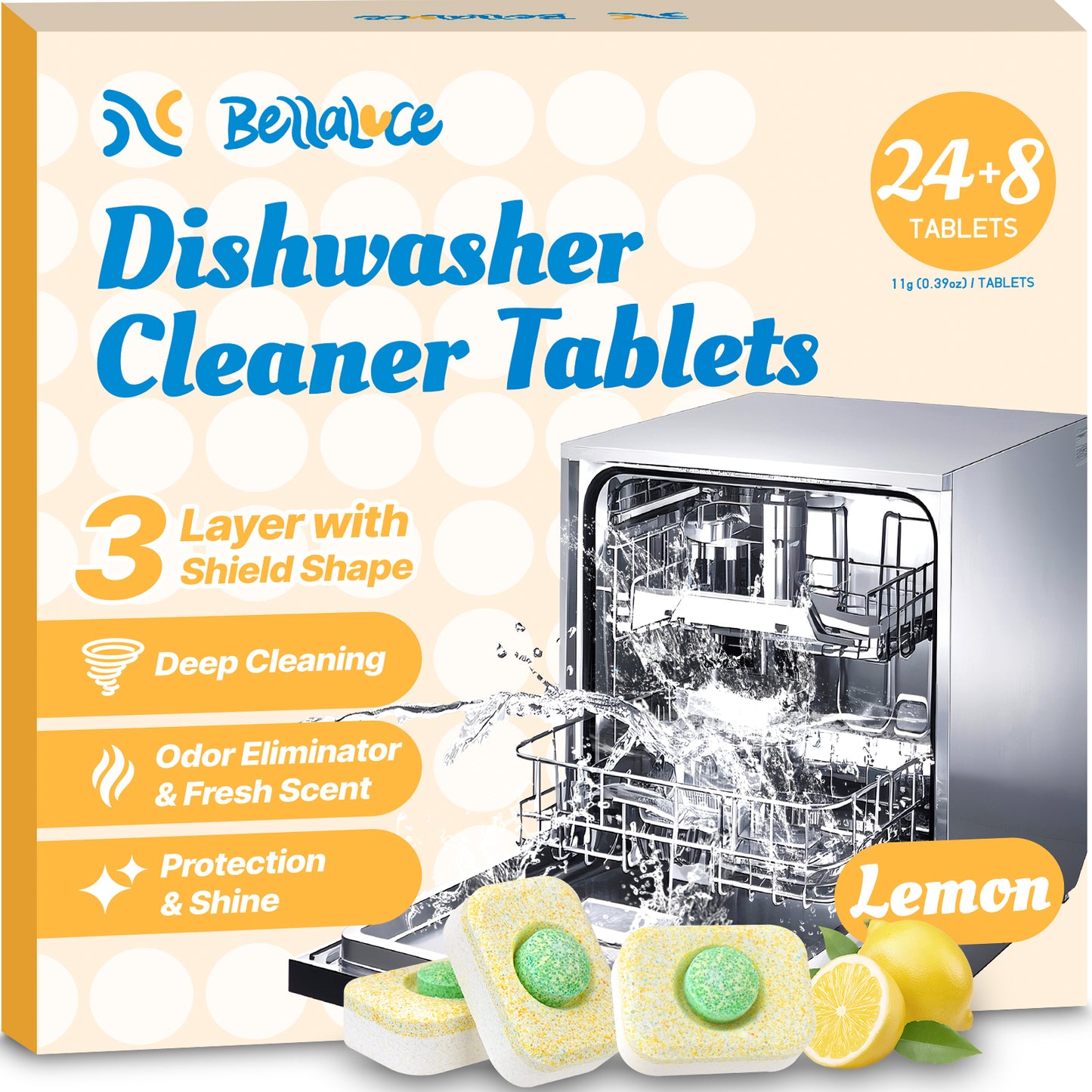 Dishwasher Detergent Tablets, 32 Count