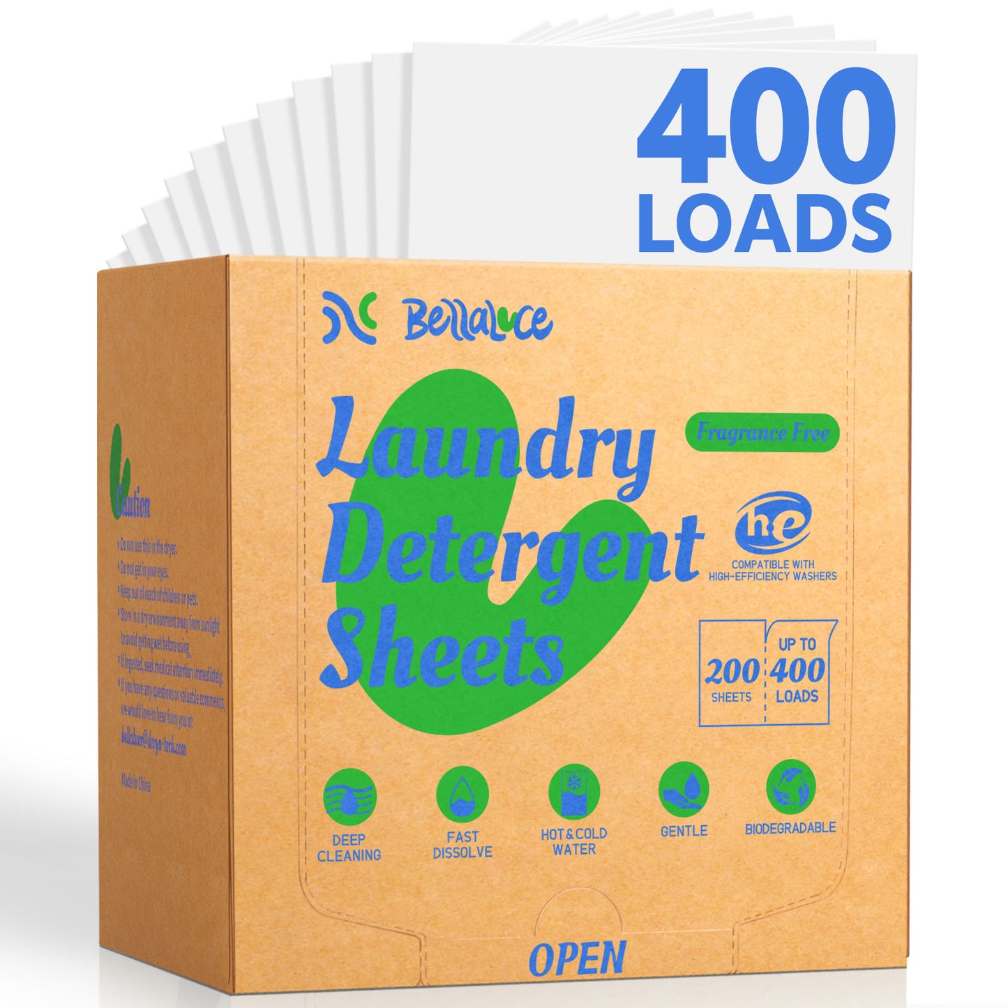 Laundry Detergent Sheets-Unscented(400 Loads)