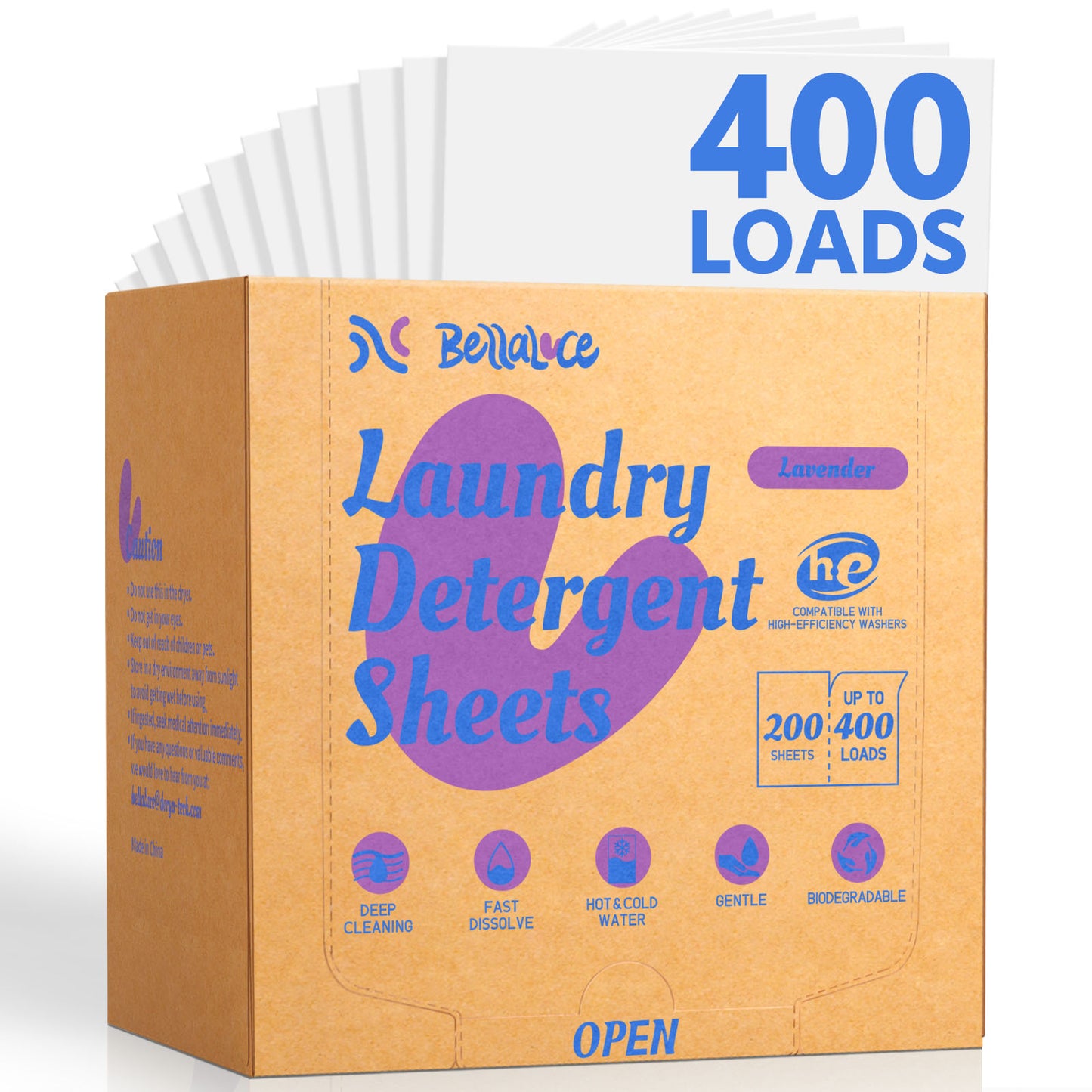 Laundry Detergent Sheets-Lavender(400 Loads)