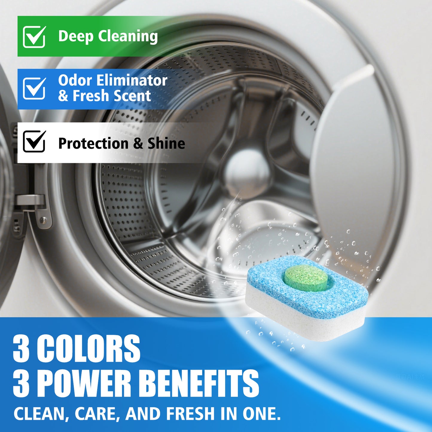 Washing Machine Cleaning Tablets - 32 Pack Wild Bluebell Scent