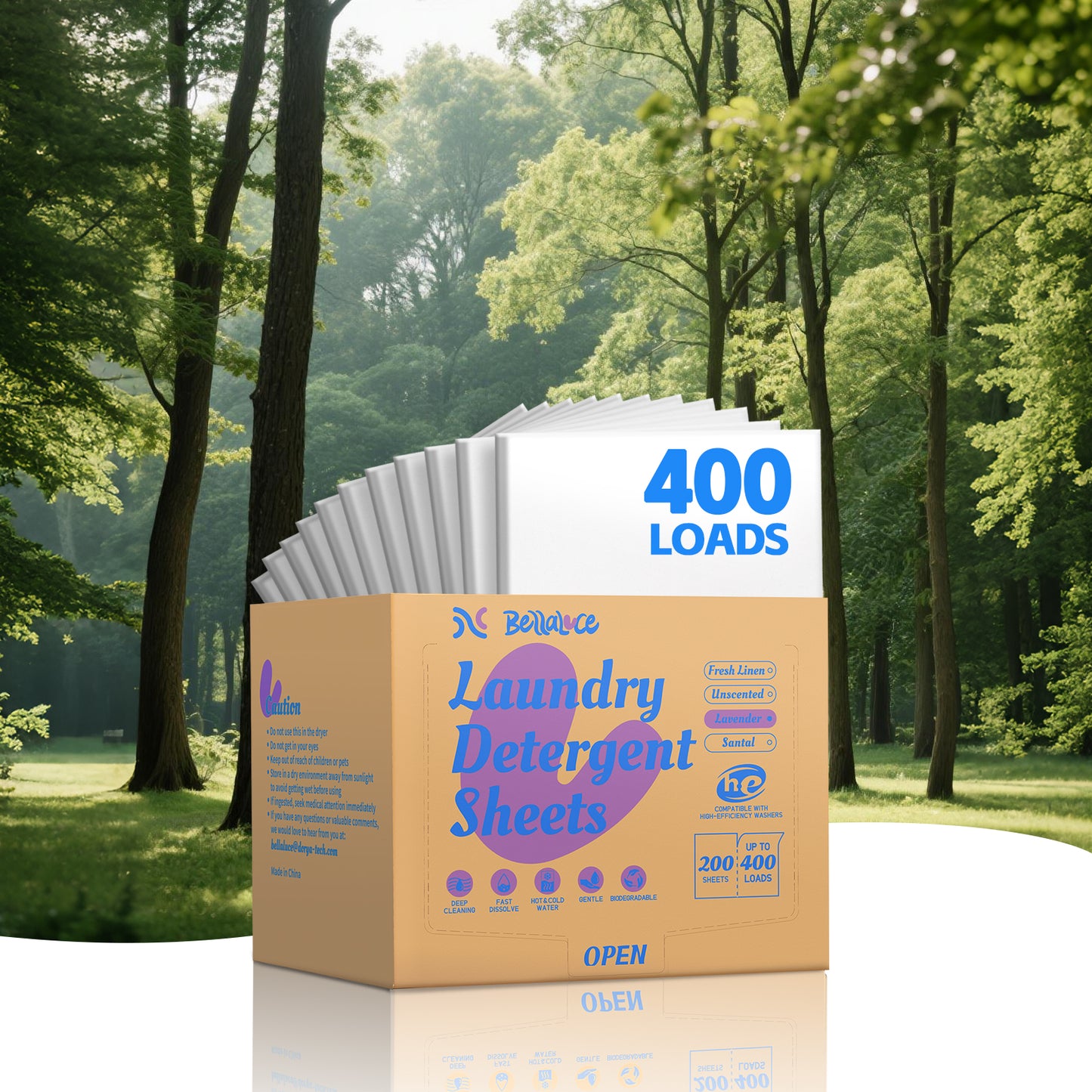 Laundry Detergent Sheets-Lavender(400 Loads)