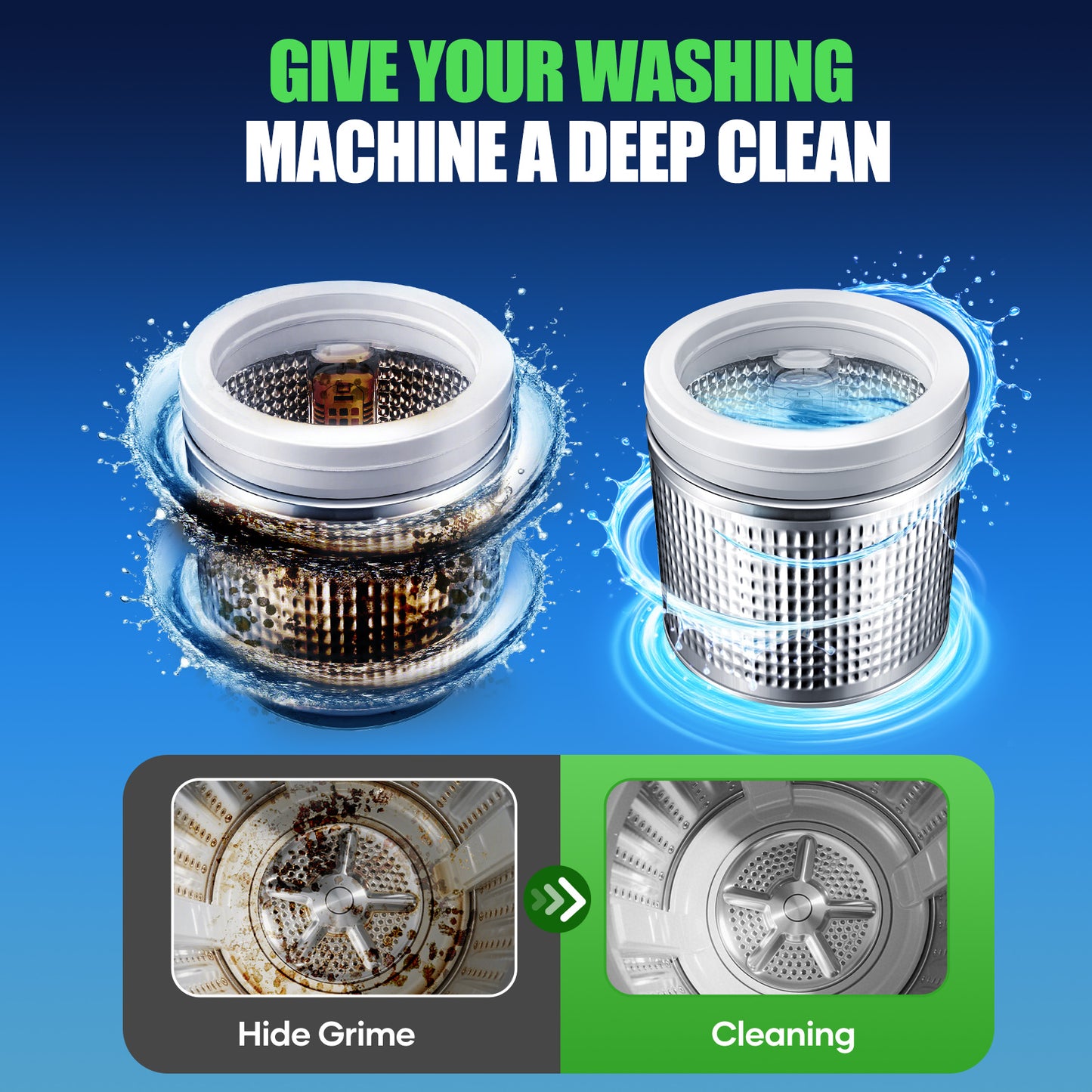 Washing Machine Cleaning Tablets - 32 Pack Wild Bluebell Scent