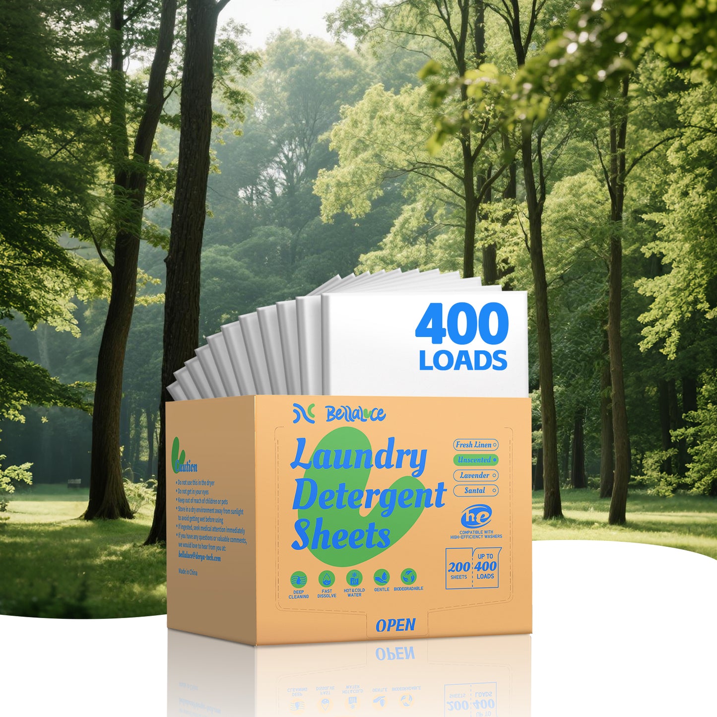 Laundry Detergent Sheets-Unscented(400 Loads)