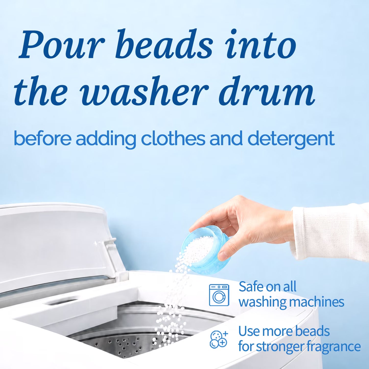 BellaLuce Laundry Scent Booster Beads, Fresh Ocean Breeze, 24 oz, Long-Lasting Fragrance, 2-in-1 Scent & Soften, Odor Eliminator, Safe for All Fabrics & Washers