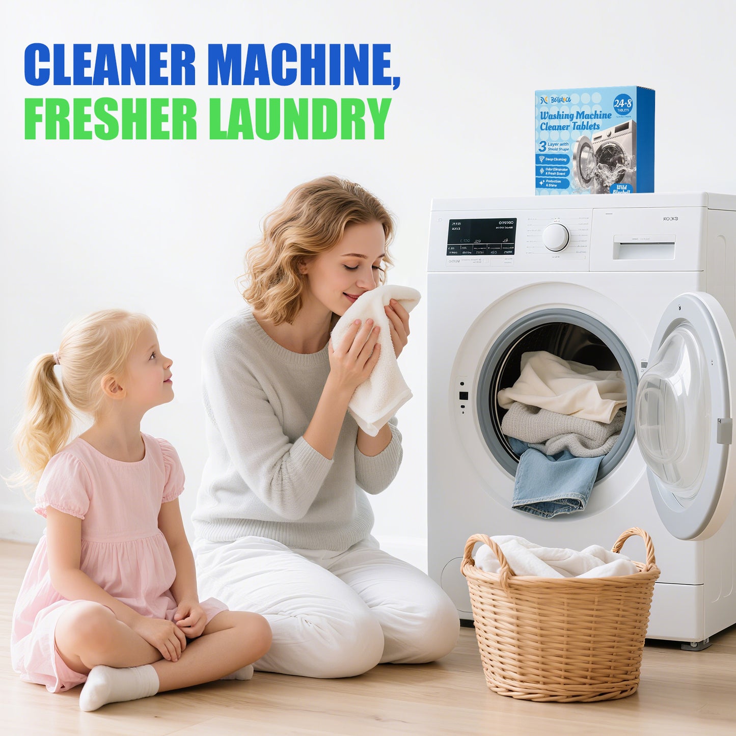 Washing Machine Cleaning Tablets - 32 Pack Wild Bluebell Scent