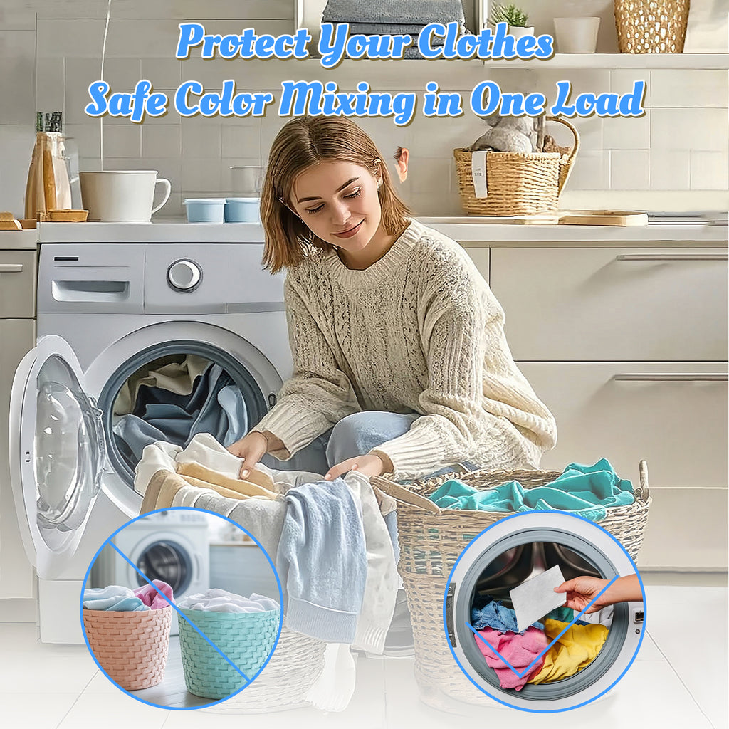 Color Catchers for Laundry - Color Grabber 120 Sheets to Prevent Color Runs, Dye Catchers for Home Use, Fregrance Free Color Guard for Apartment Dorm Hotel