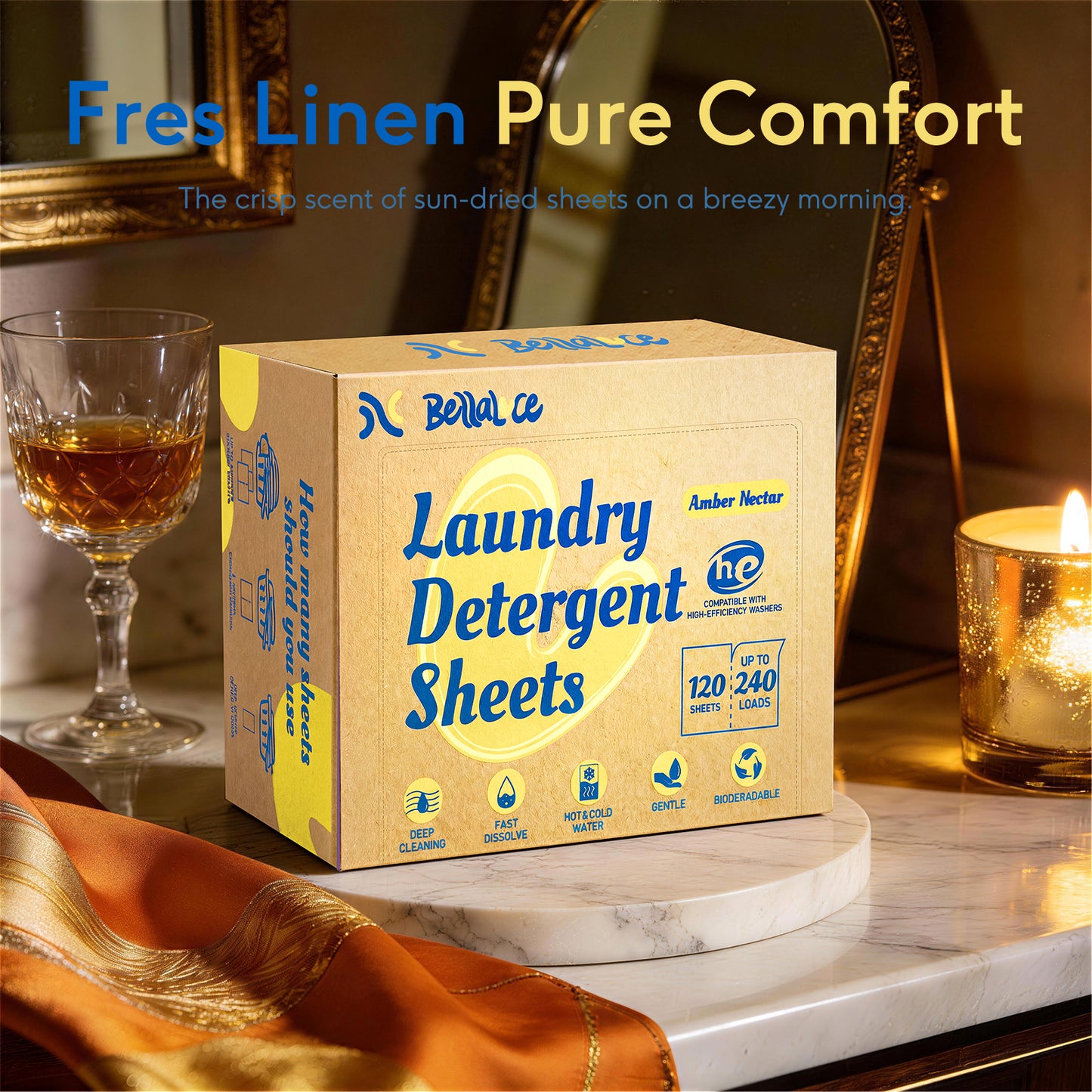 Laundry Detergent Sheets-Amber Nectar(240 Loads)
