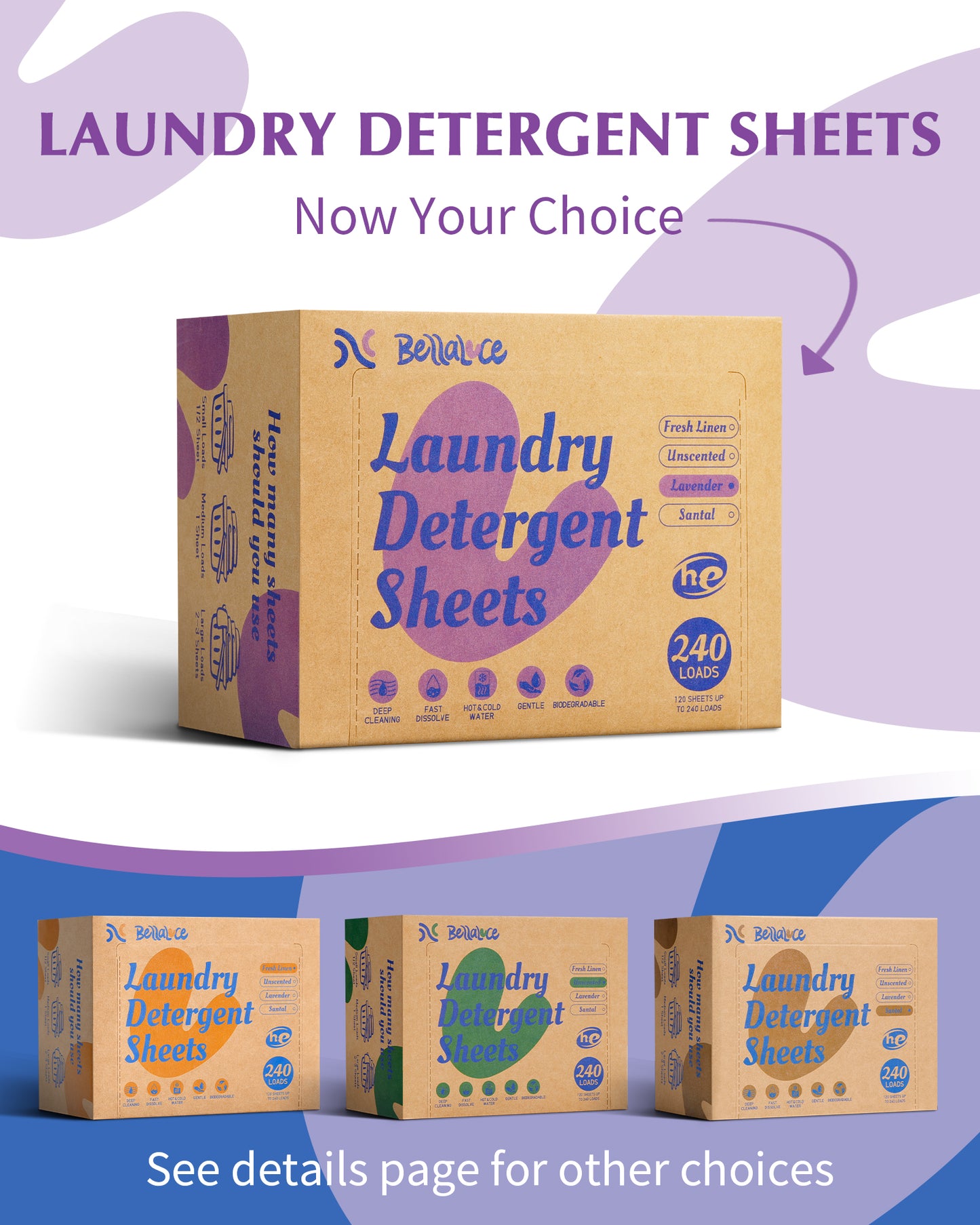 Laundry Detergent Sheets-Lavender(240 Loads)