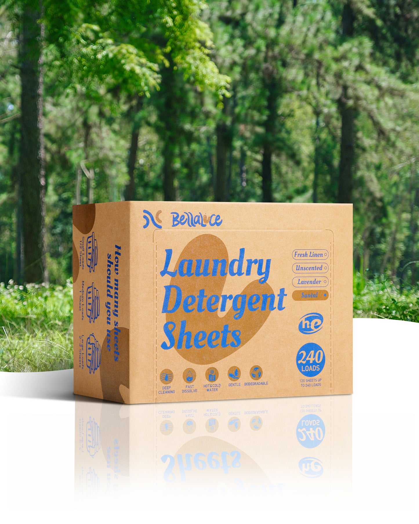Laundry Detergent Sheets-Santal(240 Loads)